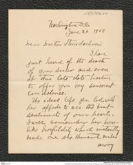 Nachlass Franz Steindachner, Brief von Harvey W. Wiley an Franz Steindachner (26.06.1905), Inv.Nr. 596.01, Seite 1